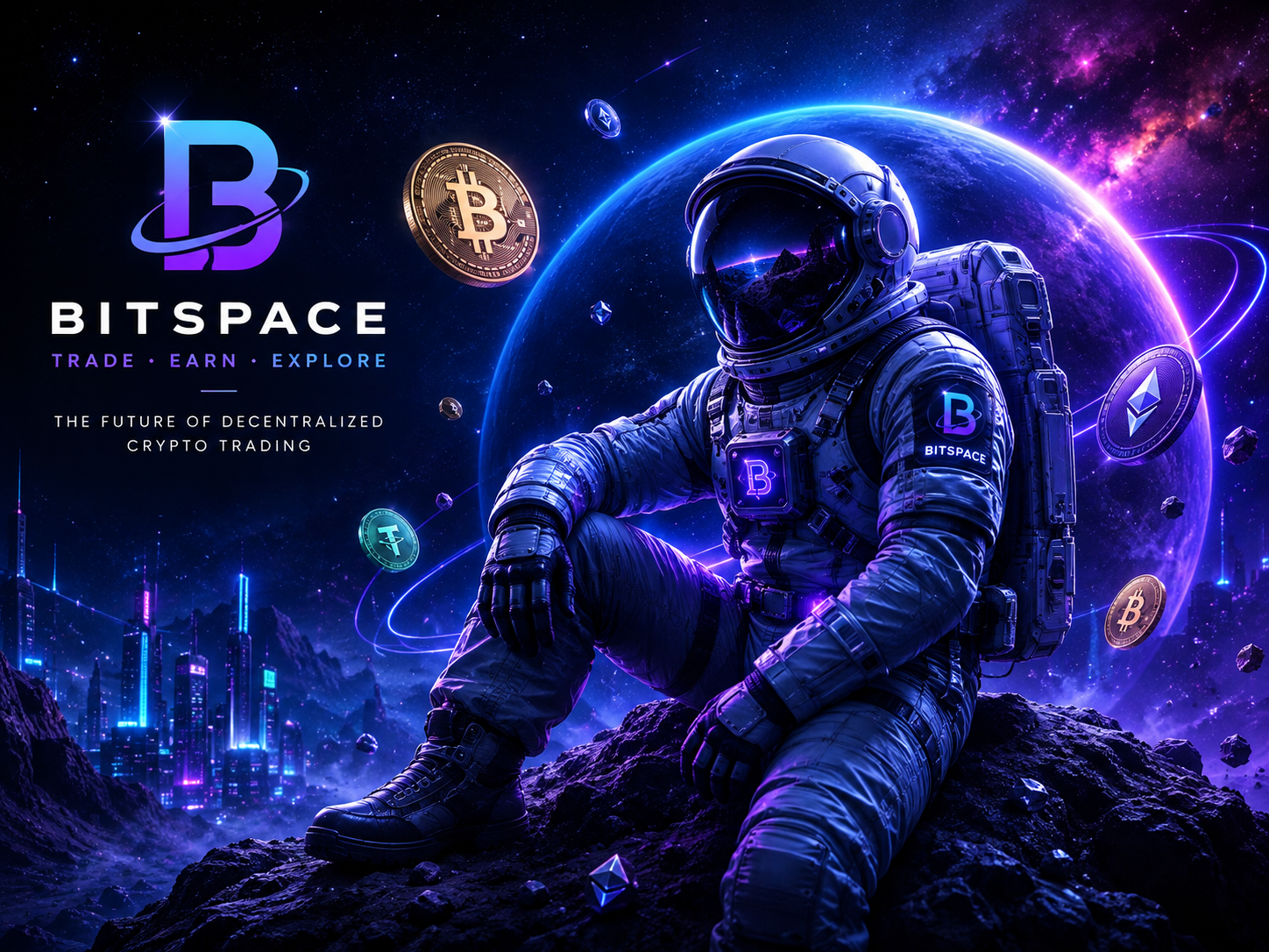 Bitspace futuristic crypto trader